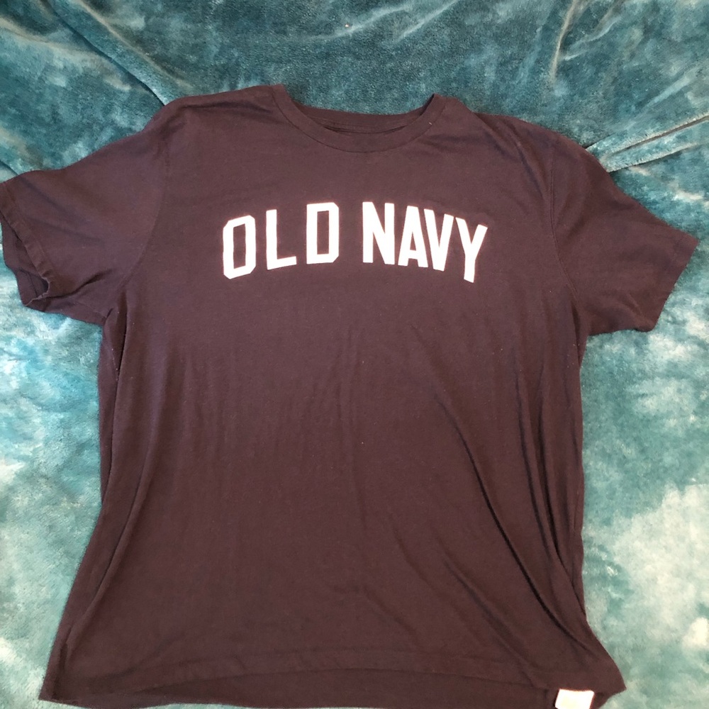 Old Navy Black Tee with White Arch Logo
